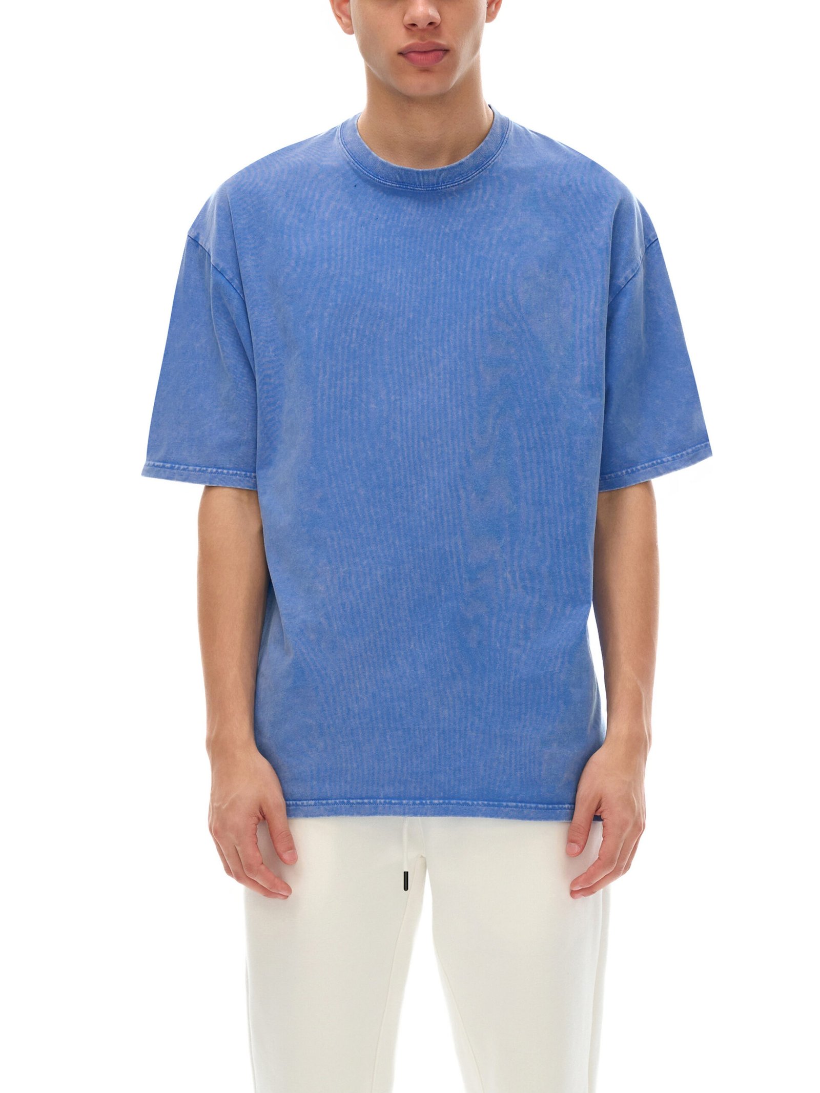 Snow Washed Oversized Cotton T-Shirt - Image 3